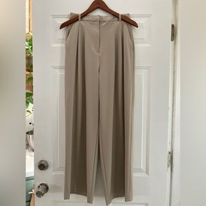Wide Leg Pleated Trousers